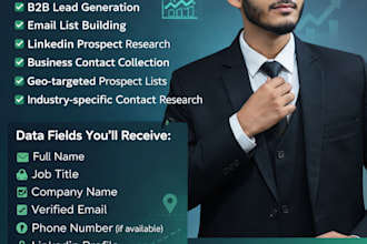 do b2b lead generation web research email lists
