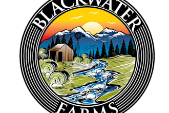 do modern high quality farmhouse logo design