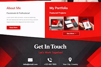 create a professional portfolio website
