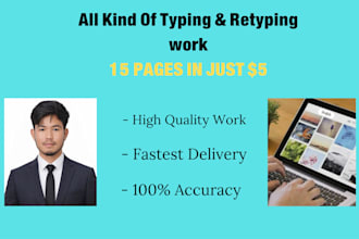 retype english, dari, and persian documents
