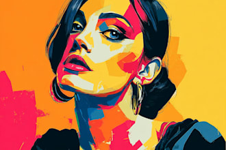 create vibrant food pop art illustrations for you