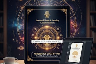 create a 20 page deep personal name and destiny analysis report