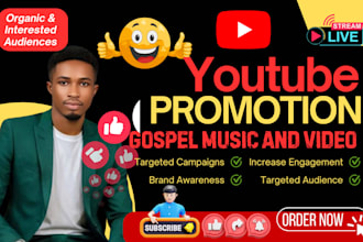 grow christian youtube channel and video with SEO, promotion and real engagement