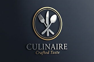 design a sleek and professional cutlery logo for your brand