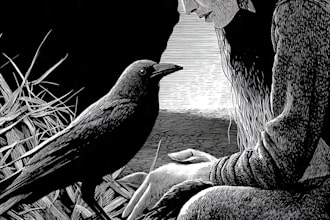 create stunning linocut or woodcut style illustrations
