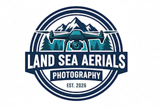 create awesome gorgeous dog and drone logo design