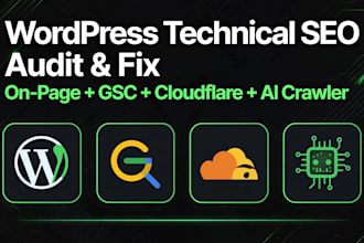 do an on page and technical SEO audit for wordpress