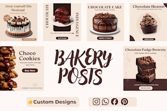 design social media posts for bakery and cake businesses