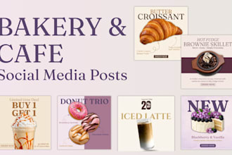 design social media posts for bakery and coffee shops