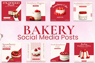 create social media posts for bakery and cake businesses