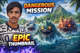 gaming youtube thumbnail for you