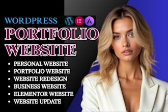 design wordpress portfolio website personal portfolio with online booking
