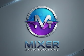 design a creative and modern mixer logo for your brand