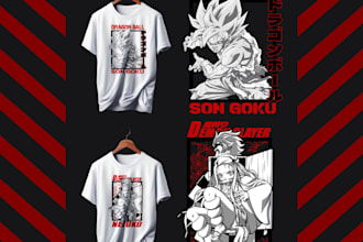 make amazing anime tshirt design in my style