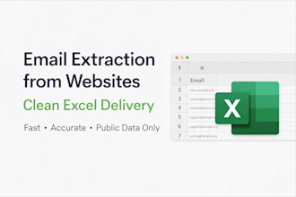 extract email addresses from websites and deliver it in excel
