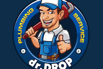 make professional unique plumber, plumbing logo design