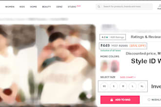 scrap data from myntra