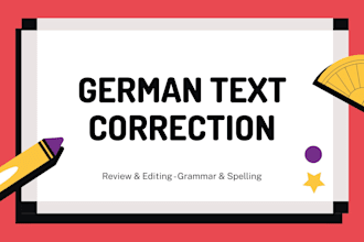 professionally correct your texts in german
