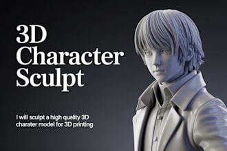 sculpt a high quality 3d character model for 3d printing