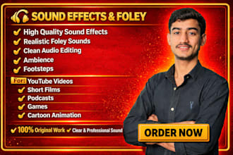 do sound design, foley, stereo, dolby for your video