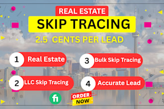 do skip tracing for real estate and bulk llc skip tracing