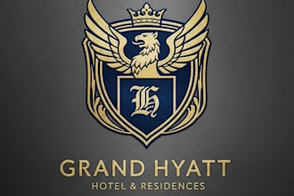 design an elegant and premium luxury hotel logo for your brand