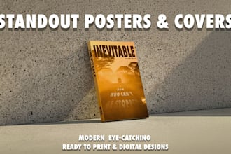 design modern poster, book cover or promotional graphic