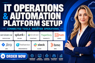 setup servicenow splunk dynatrace pagerduty uipath jira freshservice slack bmc