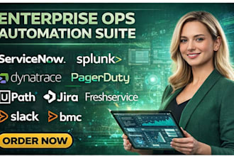 setup servicenow splunk dynatrace pagerduty uipath jira freshservice slack bmc