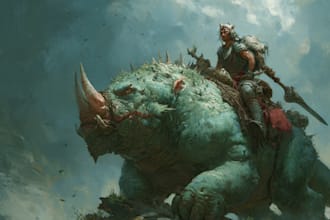 illustrate fantasy art creatures and characters