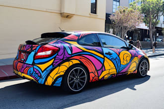 design amazing vector cartoon car illustration