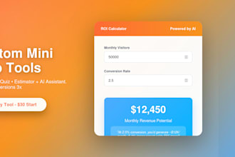 build a website ai assistant or web tool for your visitors