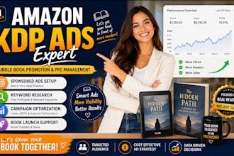 amazon kdp ads ebook ppc kindle book promotion  book launch amazon sponsored ads
