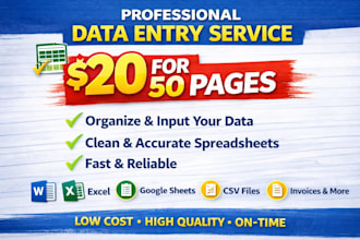 be your data entry operator