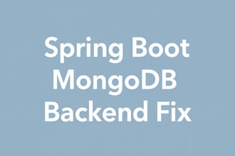 fix your spring boot or mongodb backend issues