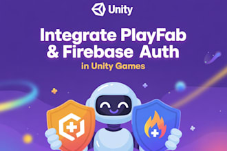 integrate firebase, playfab, ads,  inapp purchase in unity games