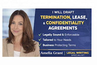 draft termination, lease, confidentiality, non compete agreements