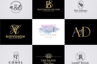 make signature photography logo, wedding, videography design