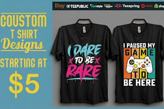 create unique typography t shirts for your pod store