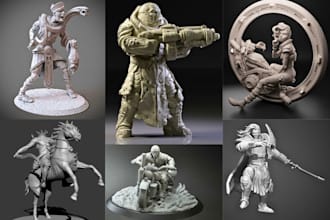 sculpt 3d miniature game character action figure 3d cute toy for 3d printing