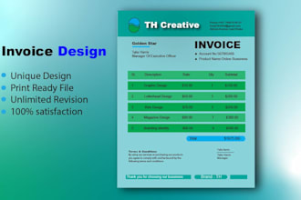 design professional invoice letterhead and flyer template