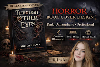 design a cinematic psychological horror book cover