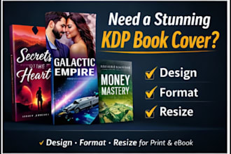 format, redesign kindle book cover, paperback cover design for amazon klndle kdp
