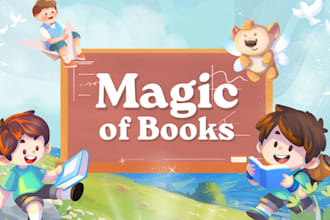illustrate children book and kids book character