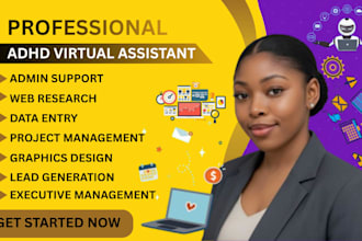 adhd assistant body doubling executive virtual assistant ghl VA social media VA
