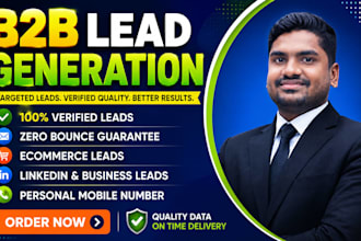 do b2b lead generation,saas and ecommerce leads, zero bounce verified email list