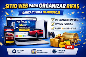 crearé tu web de rifas lista para vender