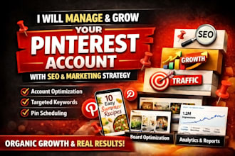 manage and grow your pinterest account with SEO strategy