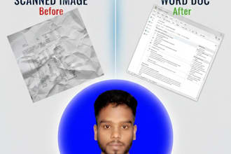 do fast image to text, PDF to word conversion, and manual typing jobs