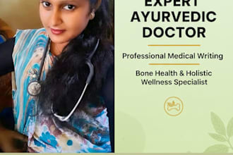 write professional ayurvedic articles on bone health and wellness